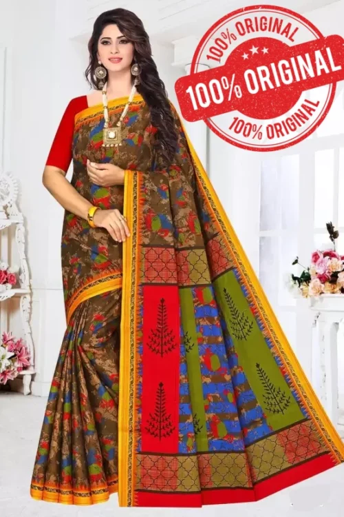 Printed Daily Wear Pure Cotton Saree