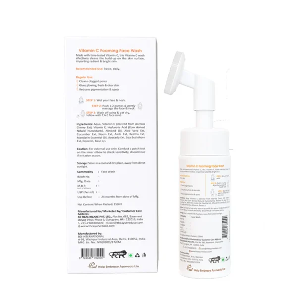 The Ayurveda Co Vitamin C Foaming Face Wash