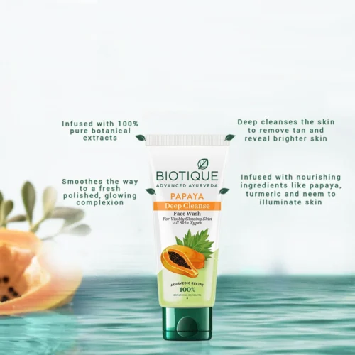 Biotique Advanced Ayurveda Papaya Deep Cleanse Face Wash